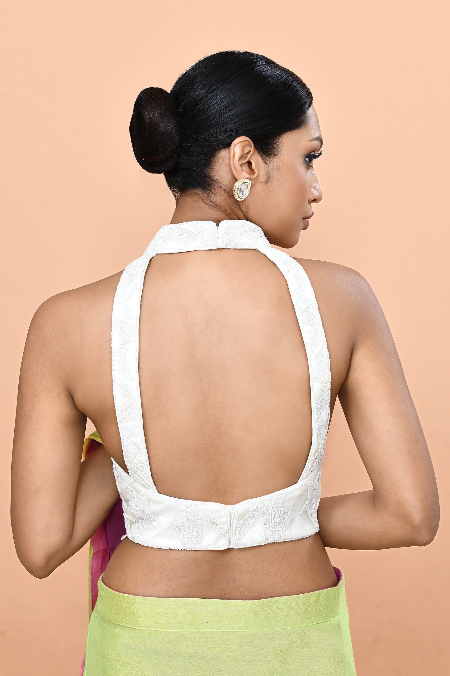 Designer Wear Multicolour Chinon Drape Saree