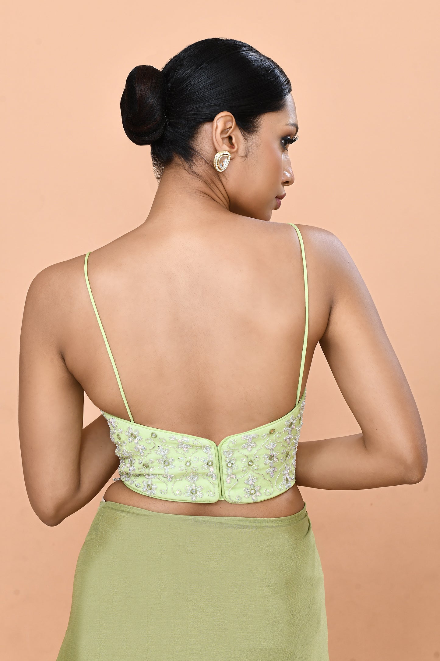 Designer Wear Multicolour Chinon Chiffon Drape Saree