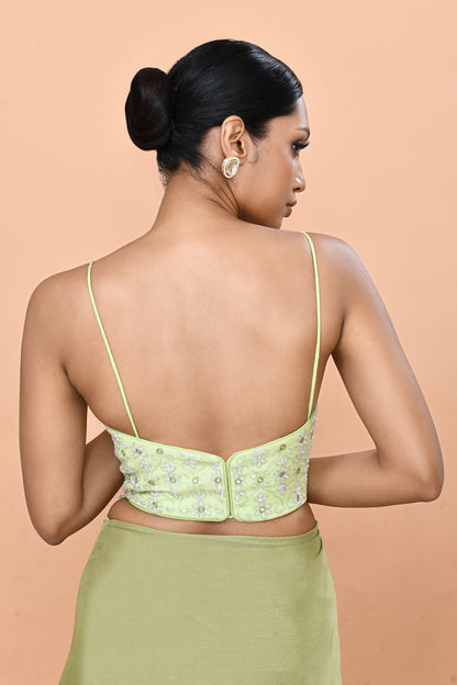 Designer Wear Multicolour Chinon Chiffon Drape Saree