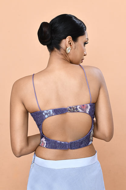 Designer Wear Blue & Purple Ombre Lehenga Set