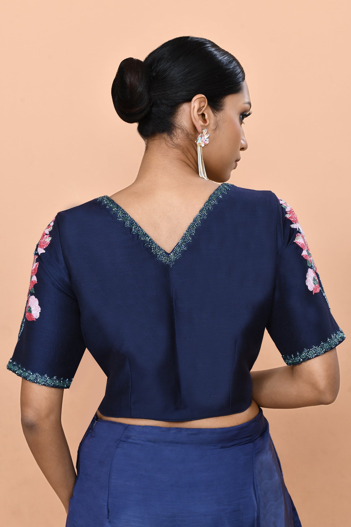 Designer Wear Blue Nova Silk Lehenga Set