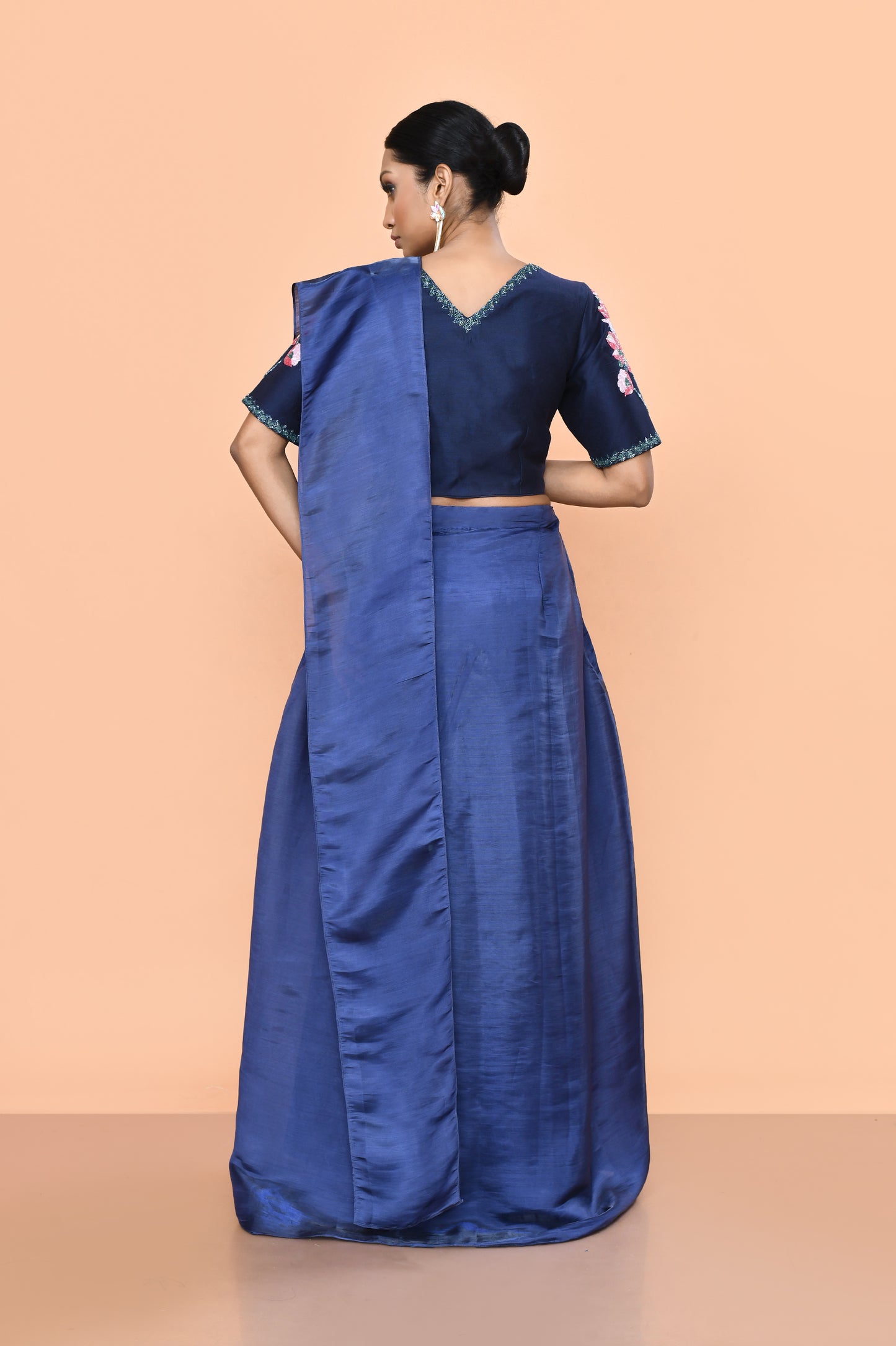 Designer Wear Blue Nova Silk Lehenga Set