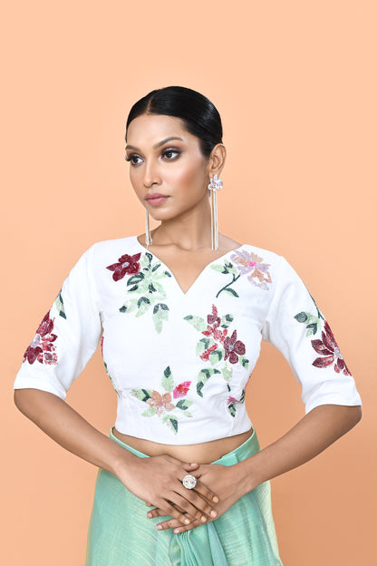 Designer Wear Mint Green Drape Saree