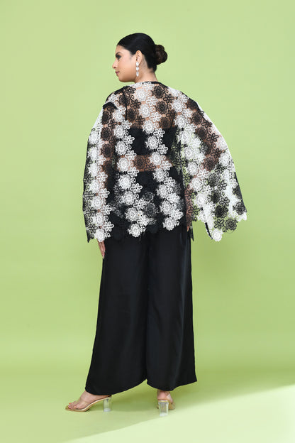 Designer Wear Black Palazzo Set with an Embellished Jacket