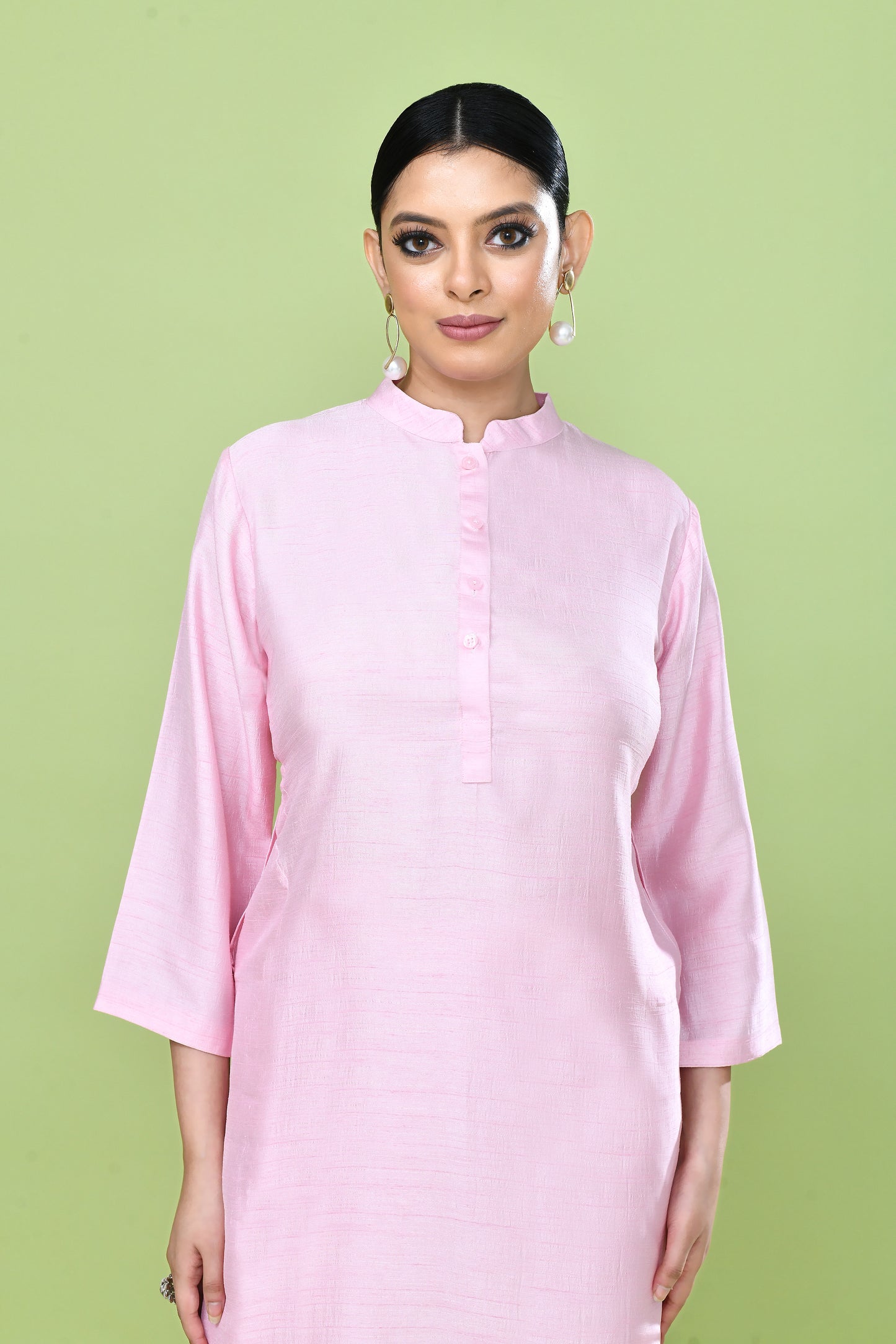 Designer Wear Pink Silk Co-Ord Set
