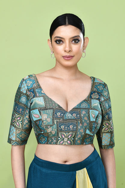 Designer Wear Multicolour Chinon Chiffon Drape Saree