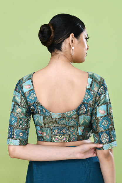 Designer Wear Multicolour Chinon Chiffon Drape Saree