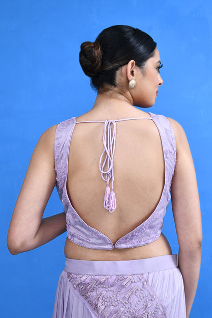 Designer Wear Lavender Lehenga Set