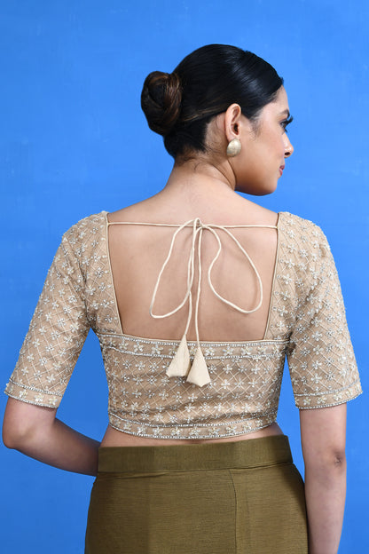 Designer Wear Brown Drape Saree