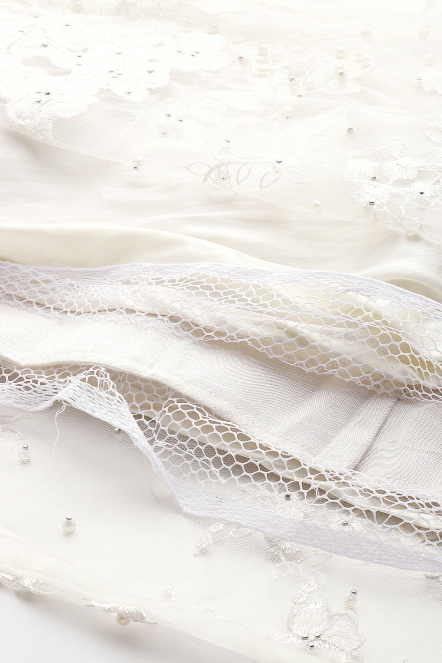 Desginer White Net Gown