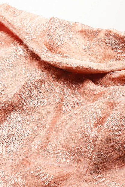 Desginer Peach Net Gown