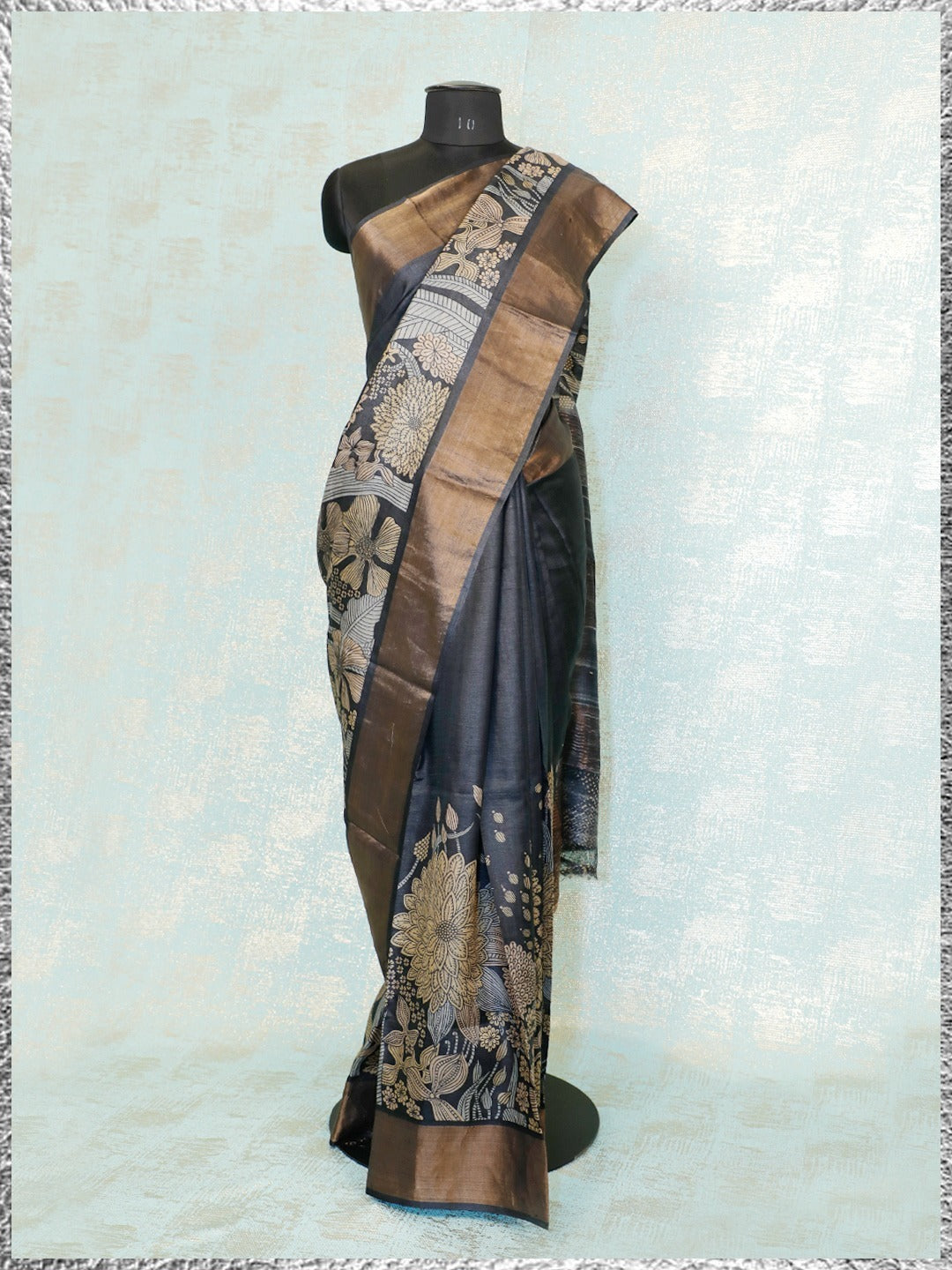 Designer saree in Navy Blue colour