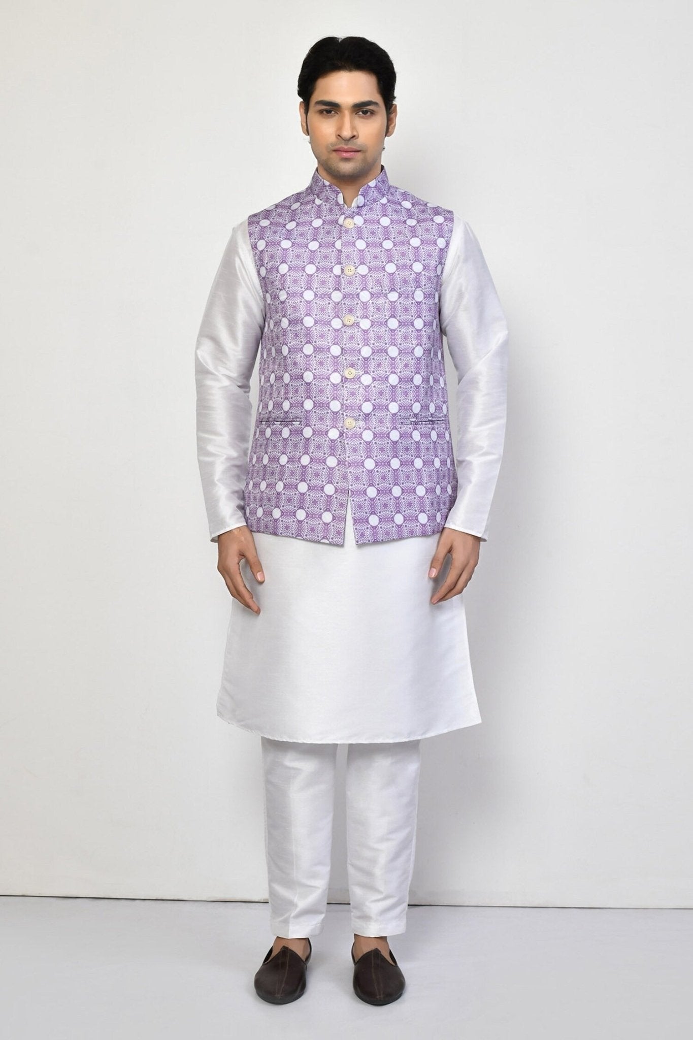 Designer Jacket In Lavender - Simaaya