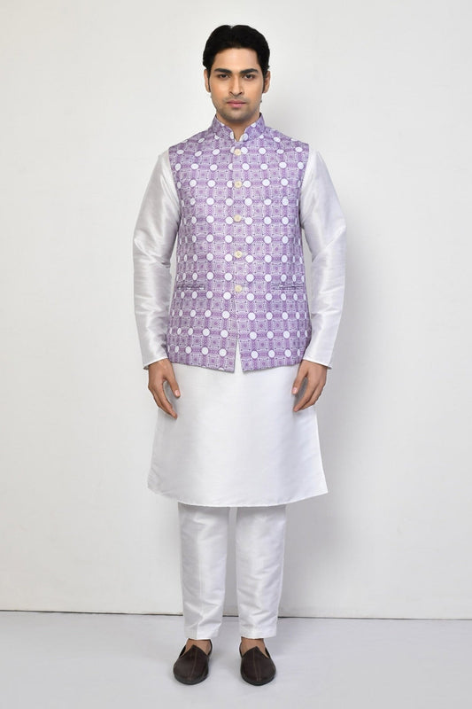 Designer Jacket In Lavender - Simaaya