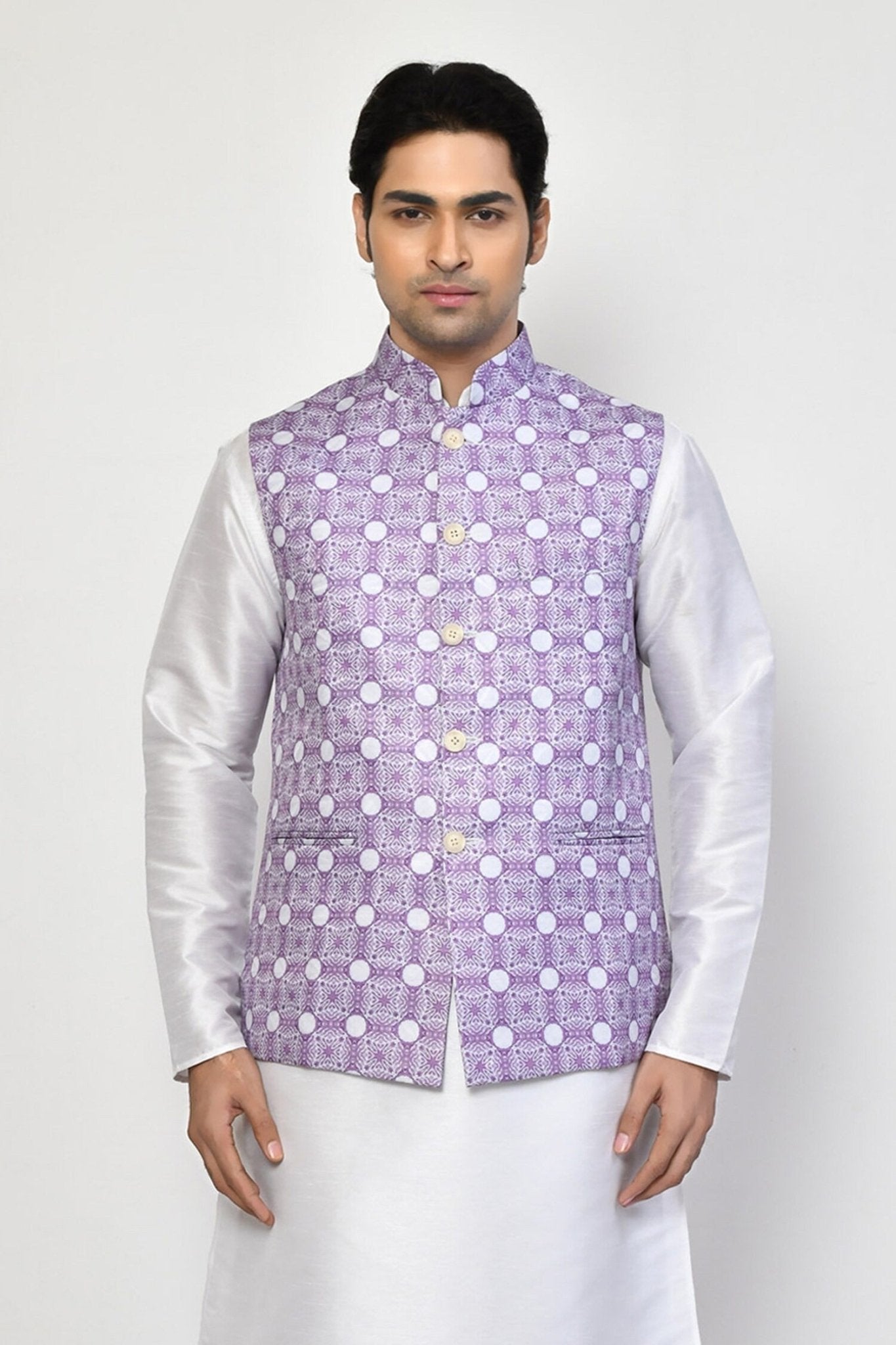 Designer Jacket In Lavender - Simaaya