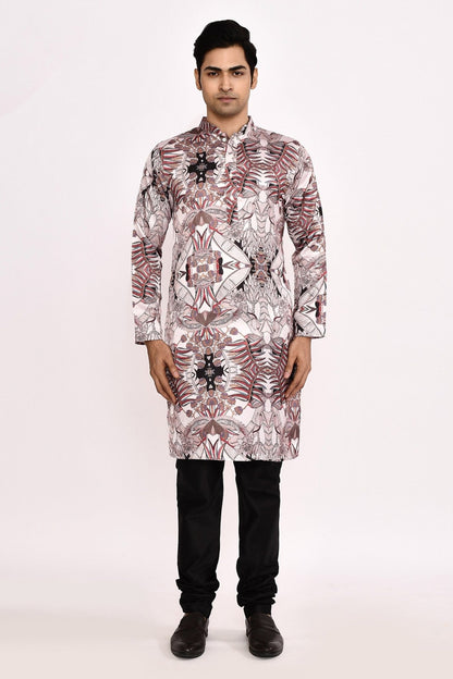 Designer Long Kurta set in Multicolor - Simaaya