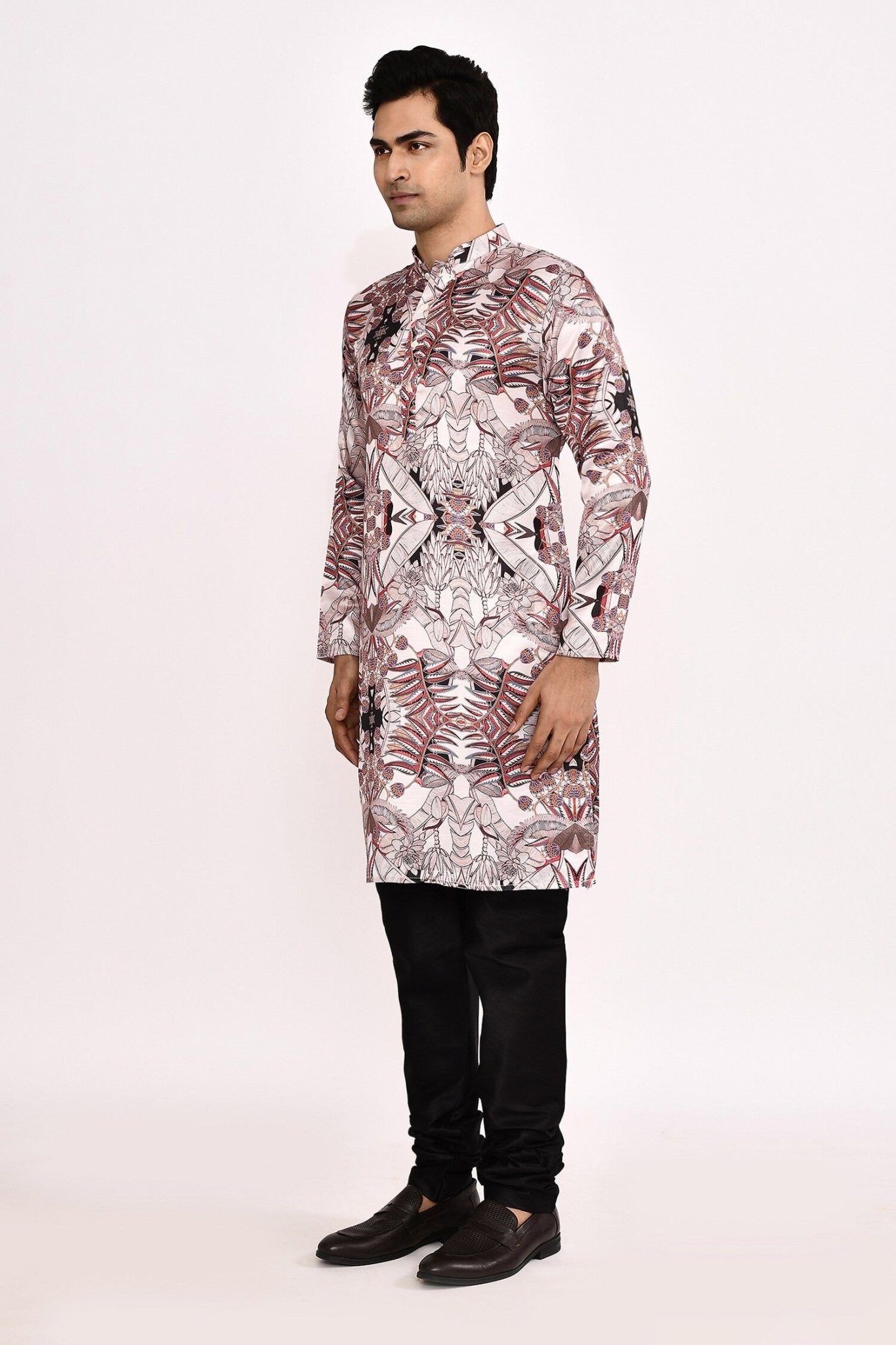 Designer Long Kurta set in Multicolor - Simaaya