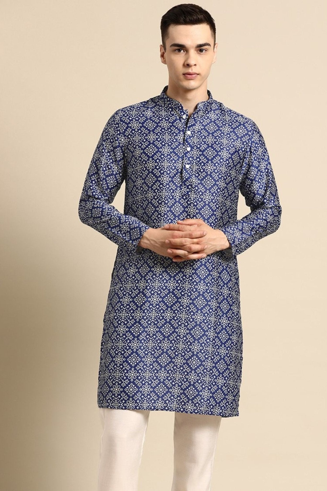 Designer Short Kurta Blue - Simaaya
