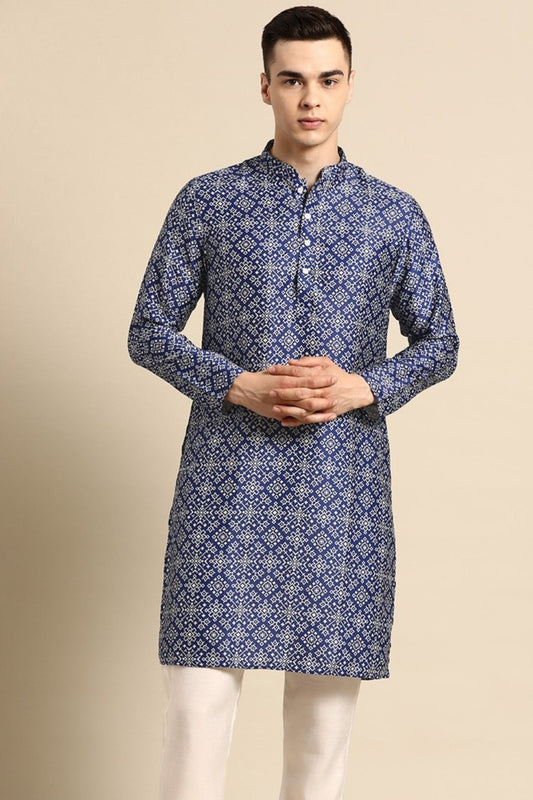 Designer Short Kurta Blue - Simaaya