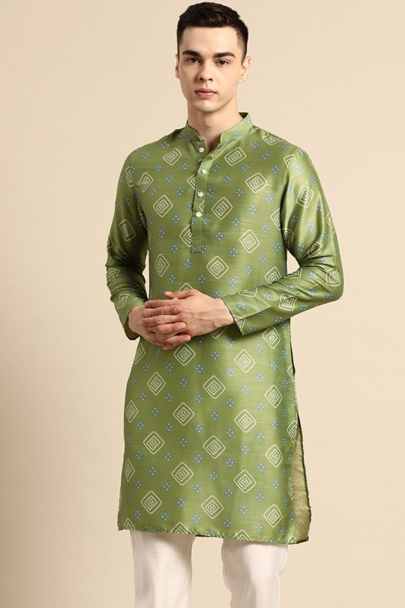 Designer Short Kurta Green - Simaaya