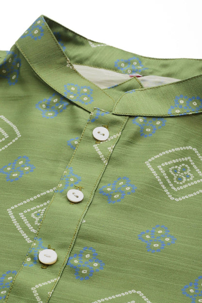 Designer Short Kurta Green - Simaaya