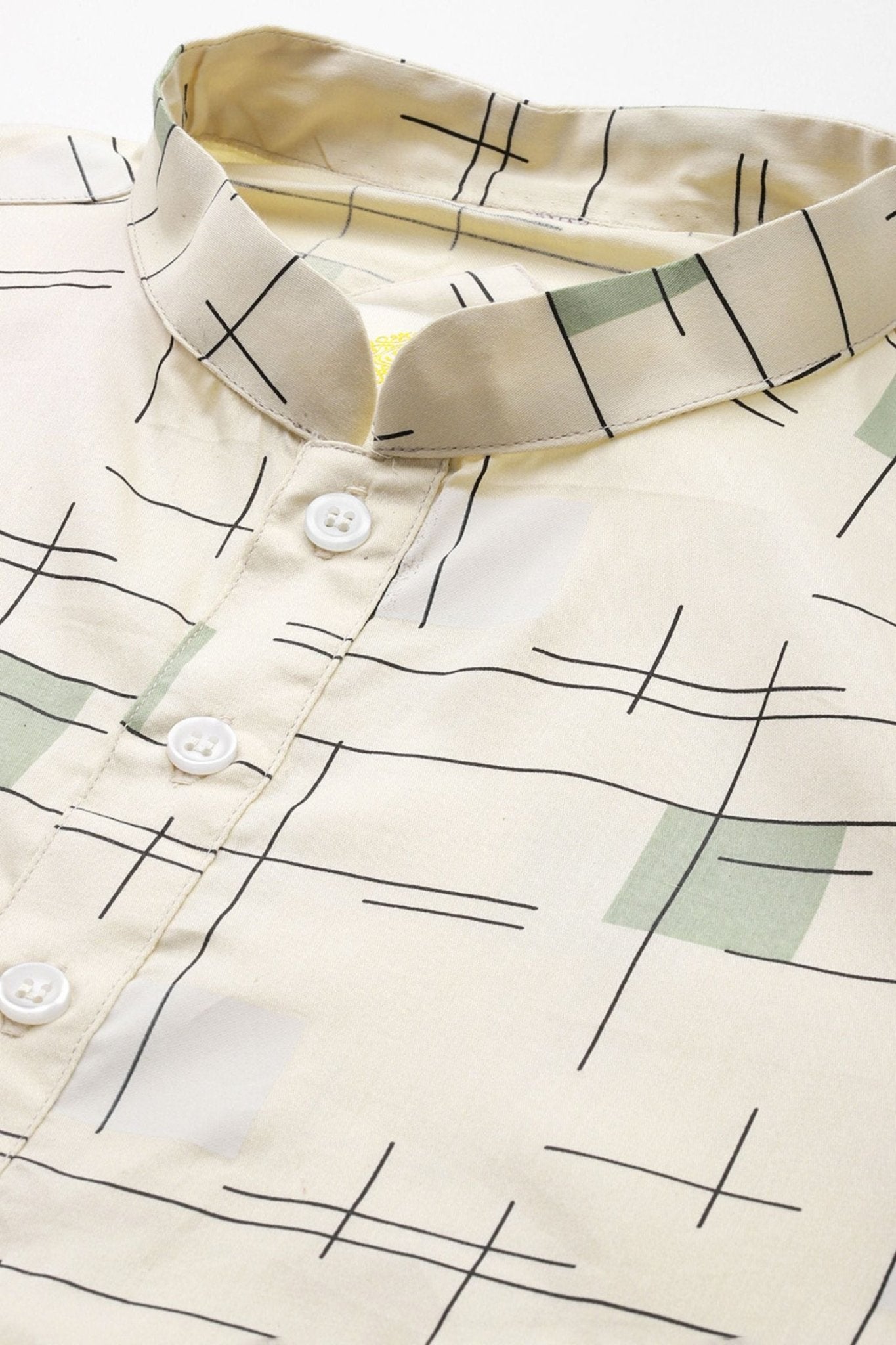 Designer Short Kurta In Cream - Simaaya