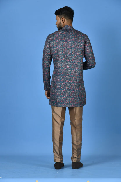 Designer Short Kurta In Deep Green - Simaaya