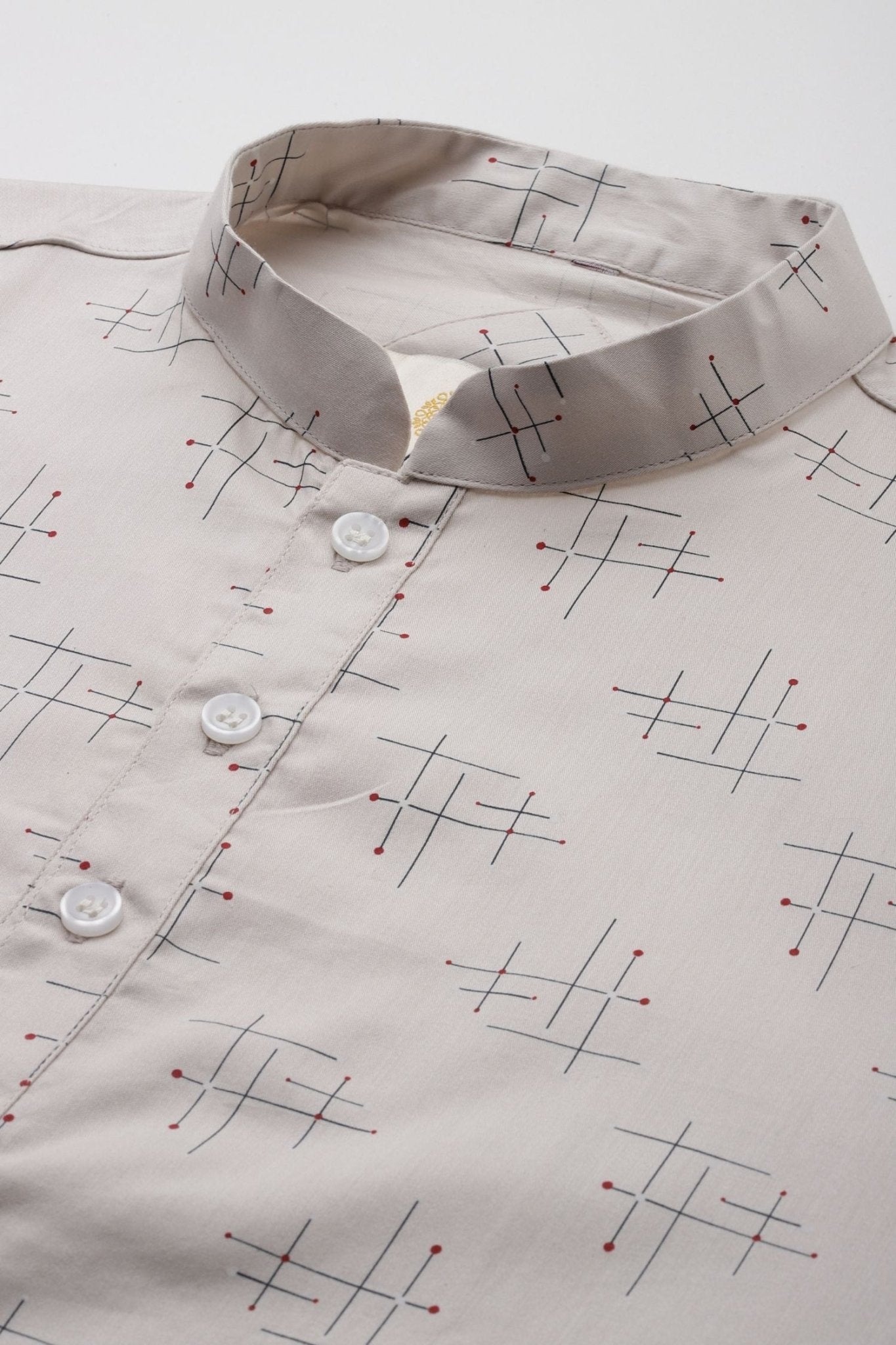 Designer Short Kurta In Grey - Simaaya