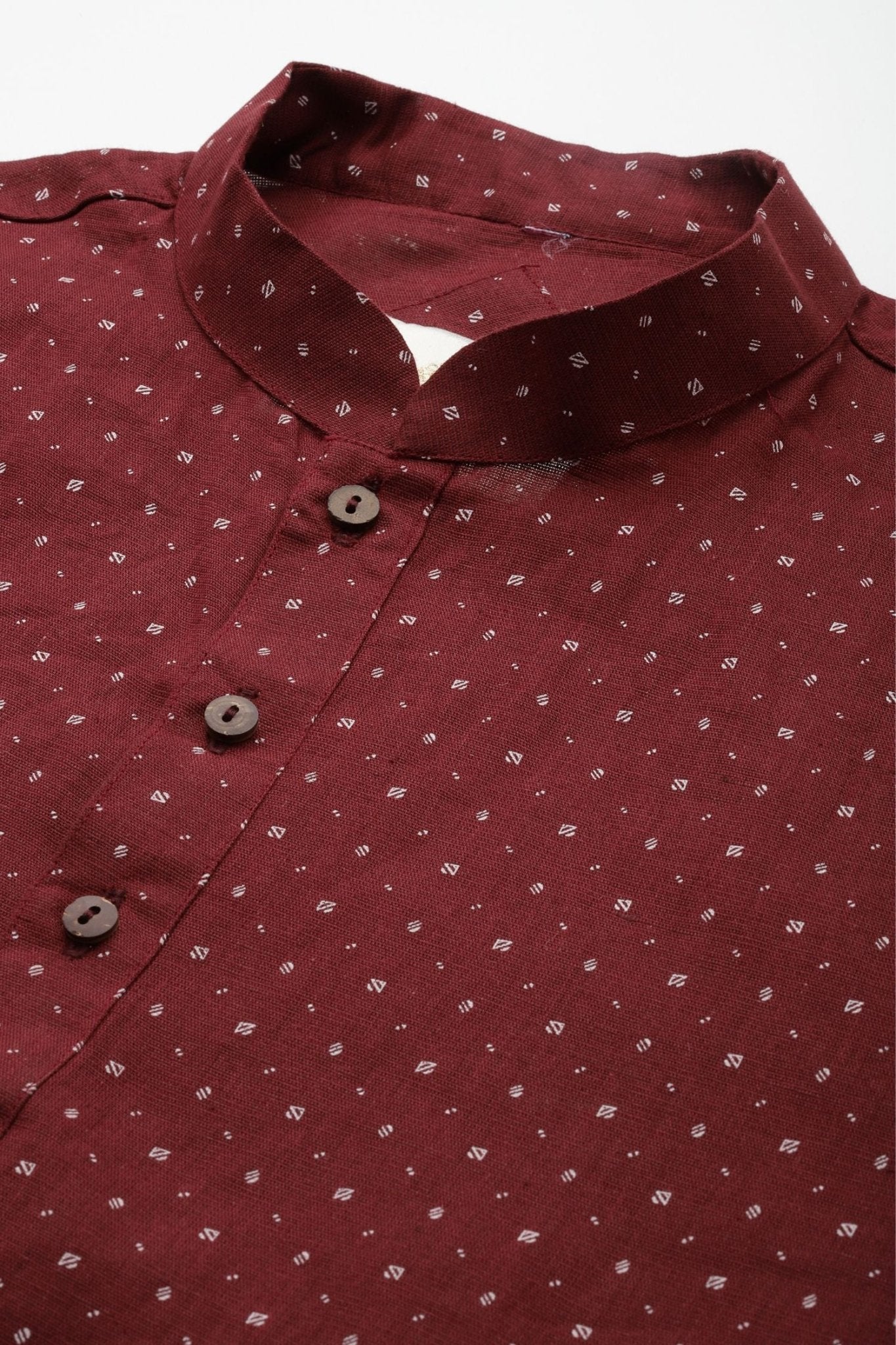 Designer Short Kurta In Maroon - Simaaya