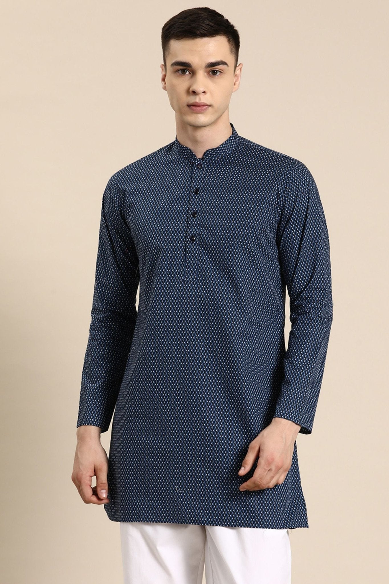 Designer Short Kurta In Multicolor - Simaaya