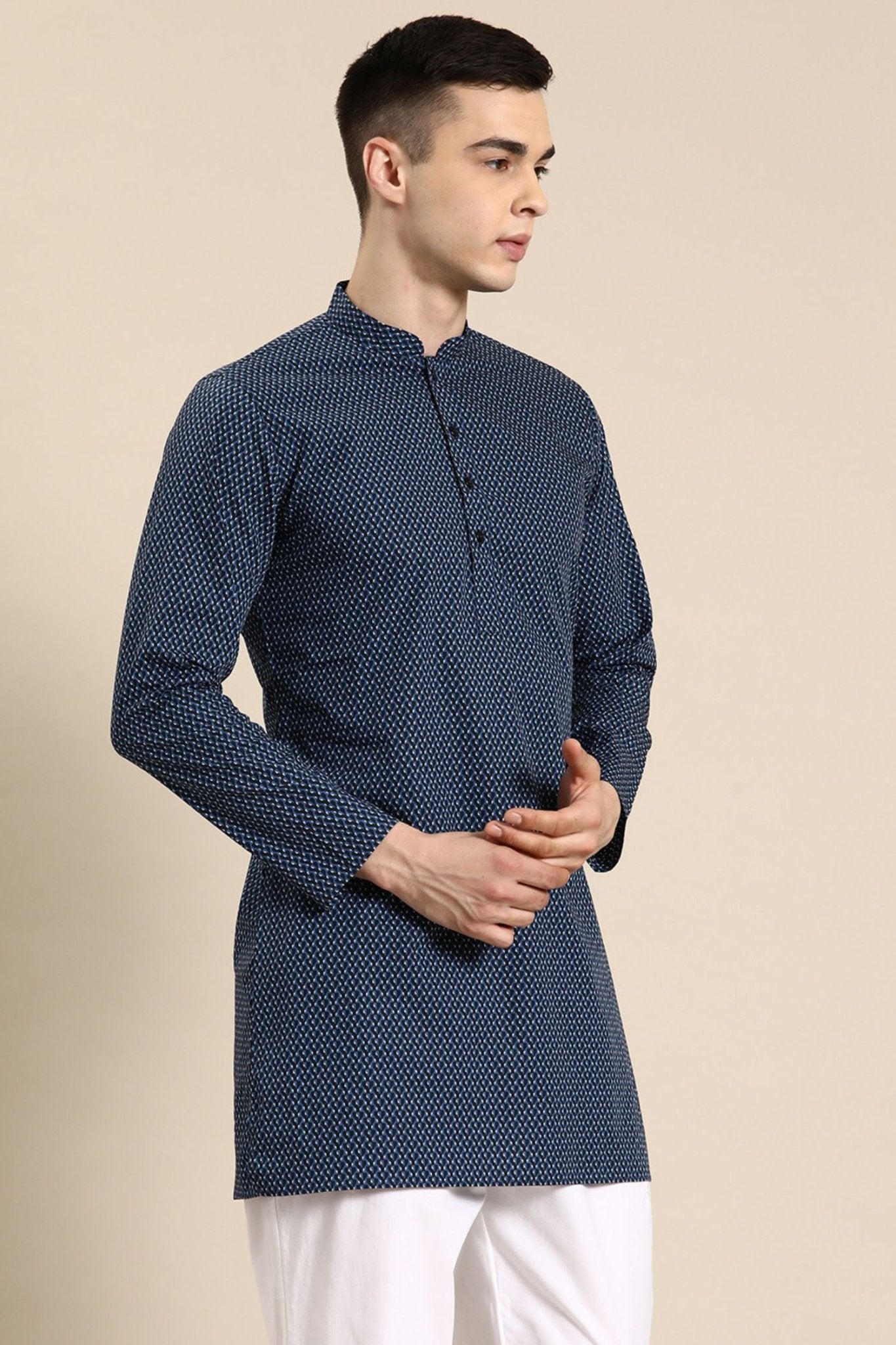 Designer Short Kurta In Multicolor - Simaaya