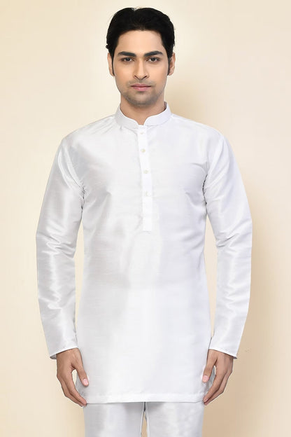 Designer Short Kurta In White - Simaaya