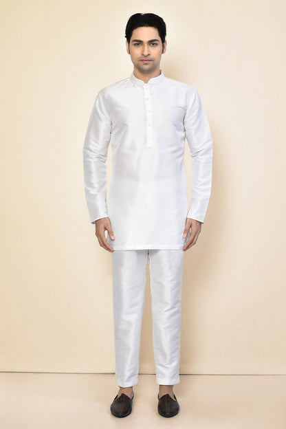 Designer Short Kurta In White - Simaaya