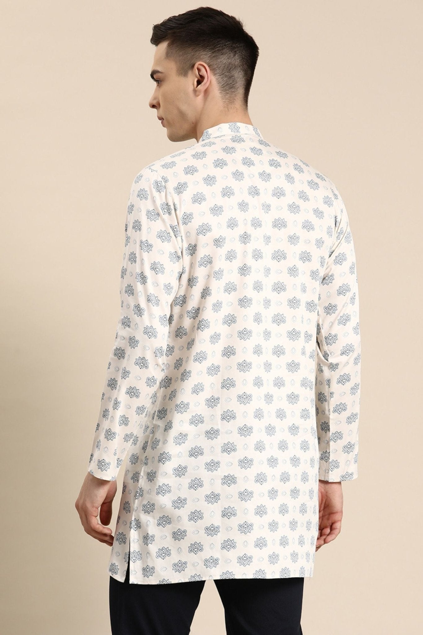 Designer Short Kurta In White - Simaaya