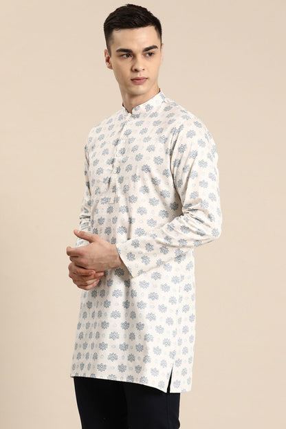 Designer Short Kurta In White - Simaaya