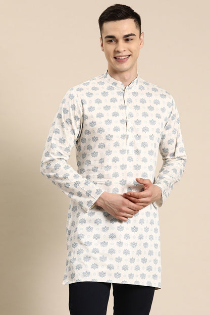 Designer Short Kurta In White - Simaaya