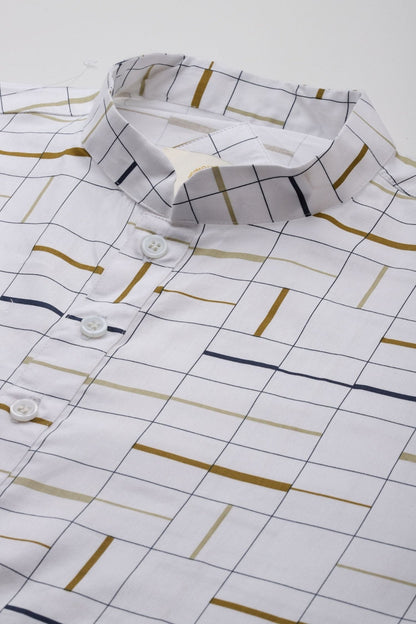 Designer Short Kurta In White - Simaaya