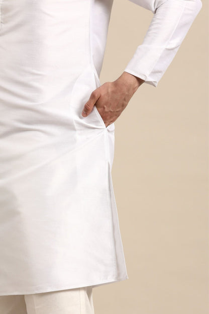 Designer Short Kurta In White - Simaaya