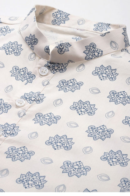 Designer Short Kurta In White - Simaaya