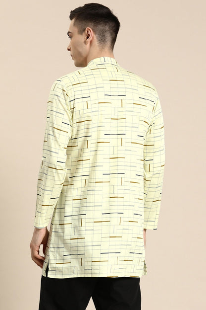 Designer Short Kurta In Yellow - Simaaya