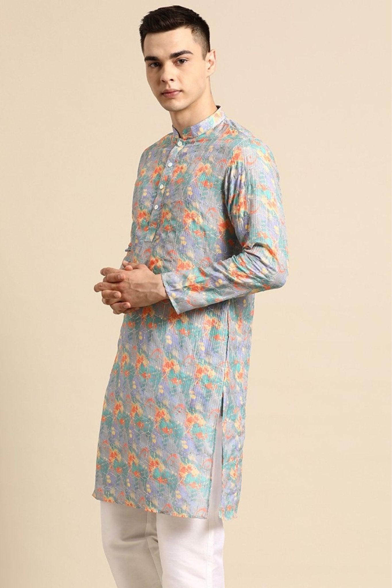 Designer Short Kurta Multicolor - Simaaya