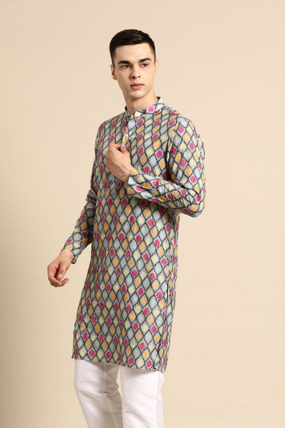 Designer Short Kurta Multicolor - Simaaya