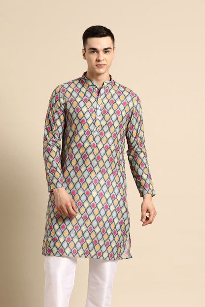 Designer Short Kurta Multicolor - Simaaya