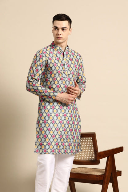 Designer Short Kurta Multicolor - Simaaya