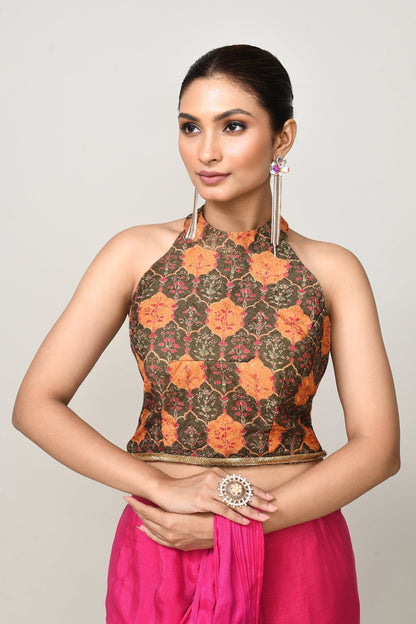 Designer Wear Rani Pink Chinon Chiffon Drape Saree - Simaaya