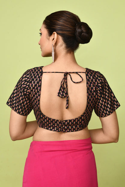 Designer Wear Rani Pink Chinon Chiffon Drape Saree - Simaaya