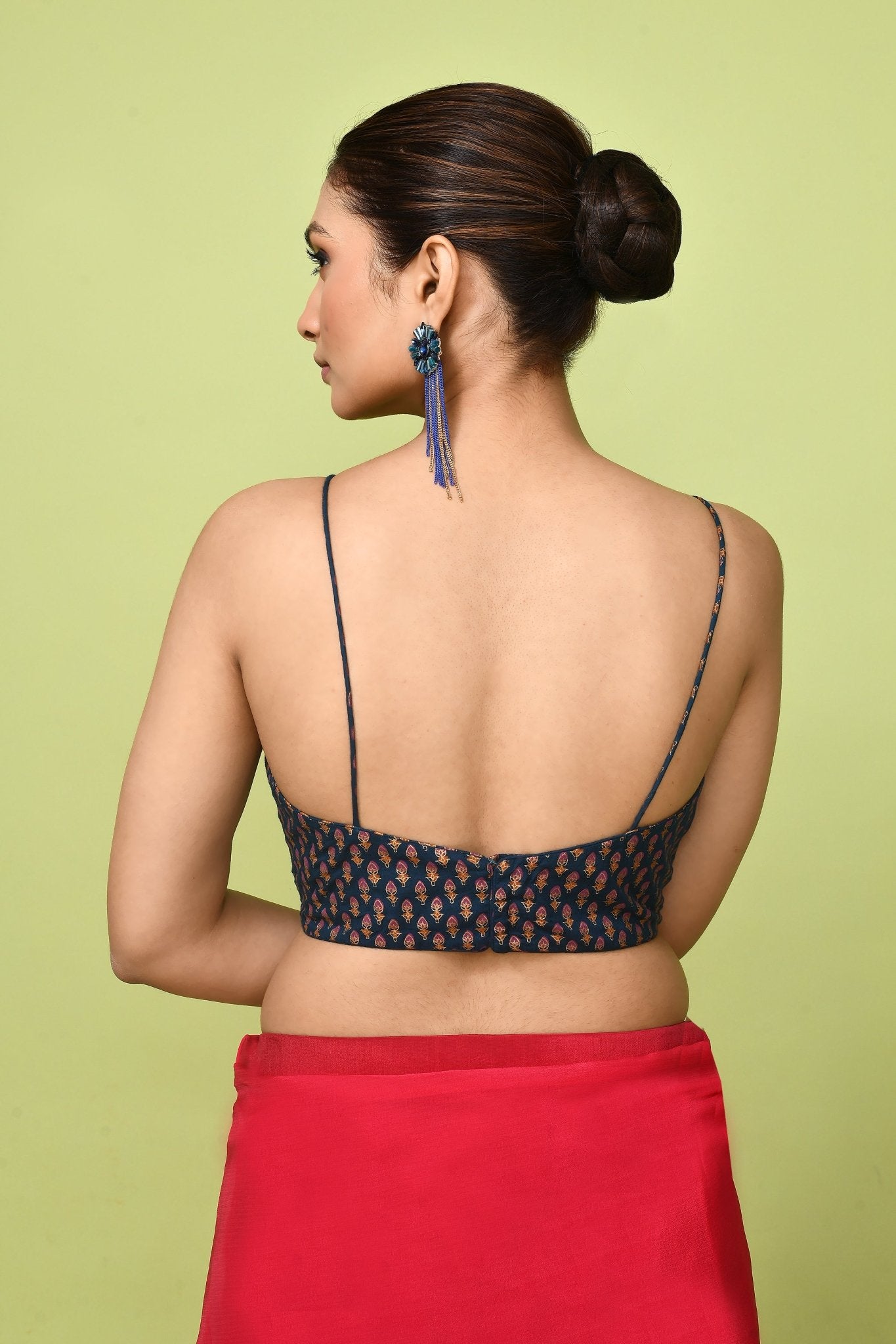 Designer Wear Red Chinon Chiffon Drape Saree - Simaaya