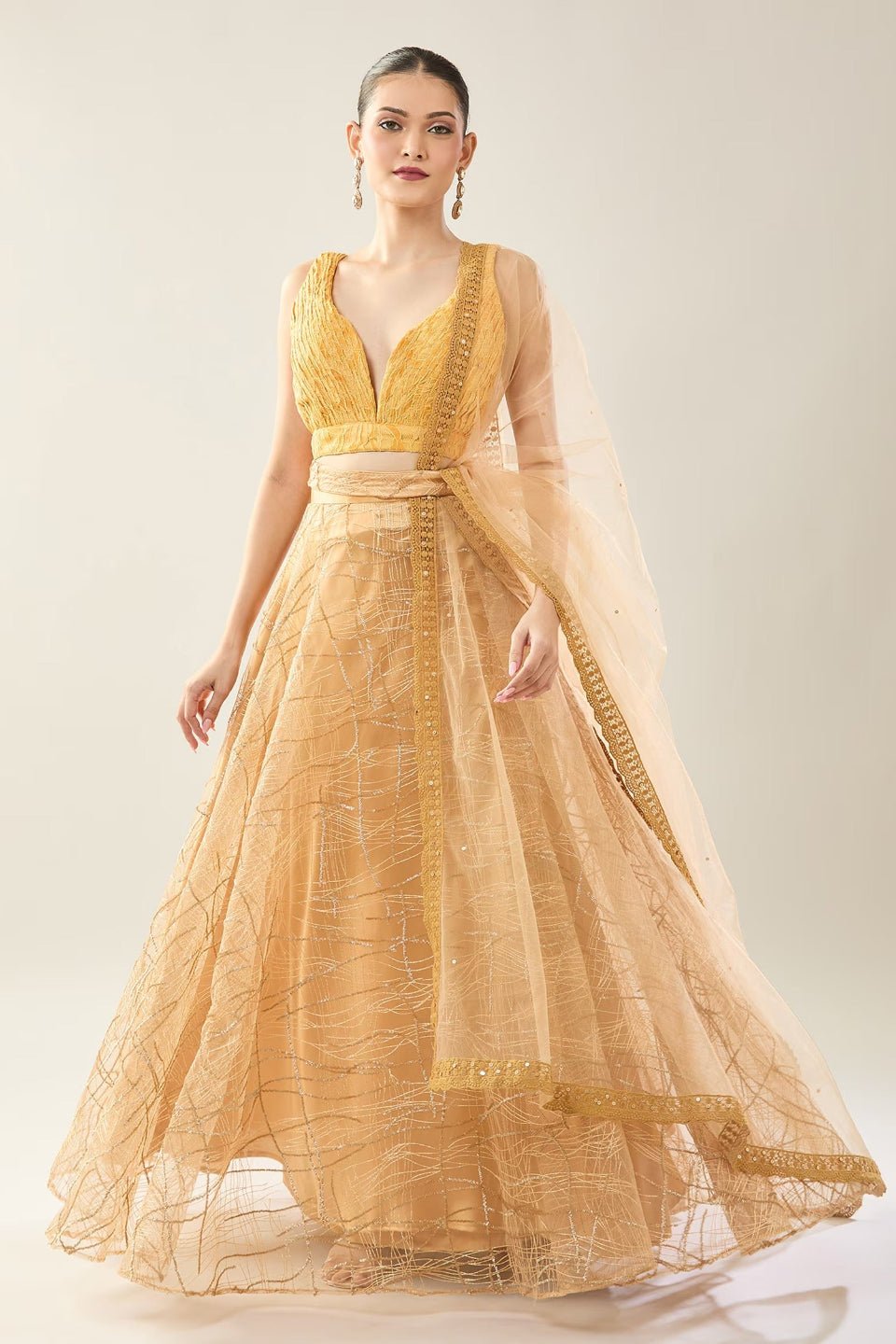 Designer Wear Yellow Lehenga Set With Dupatta - Simaaya