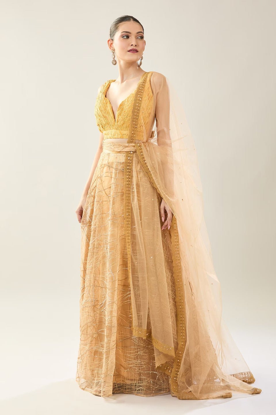 Designer Wear Yellow Lehenga Set With Dupatta - Simaaya