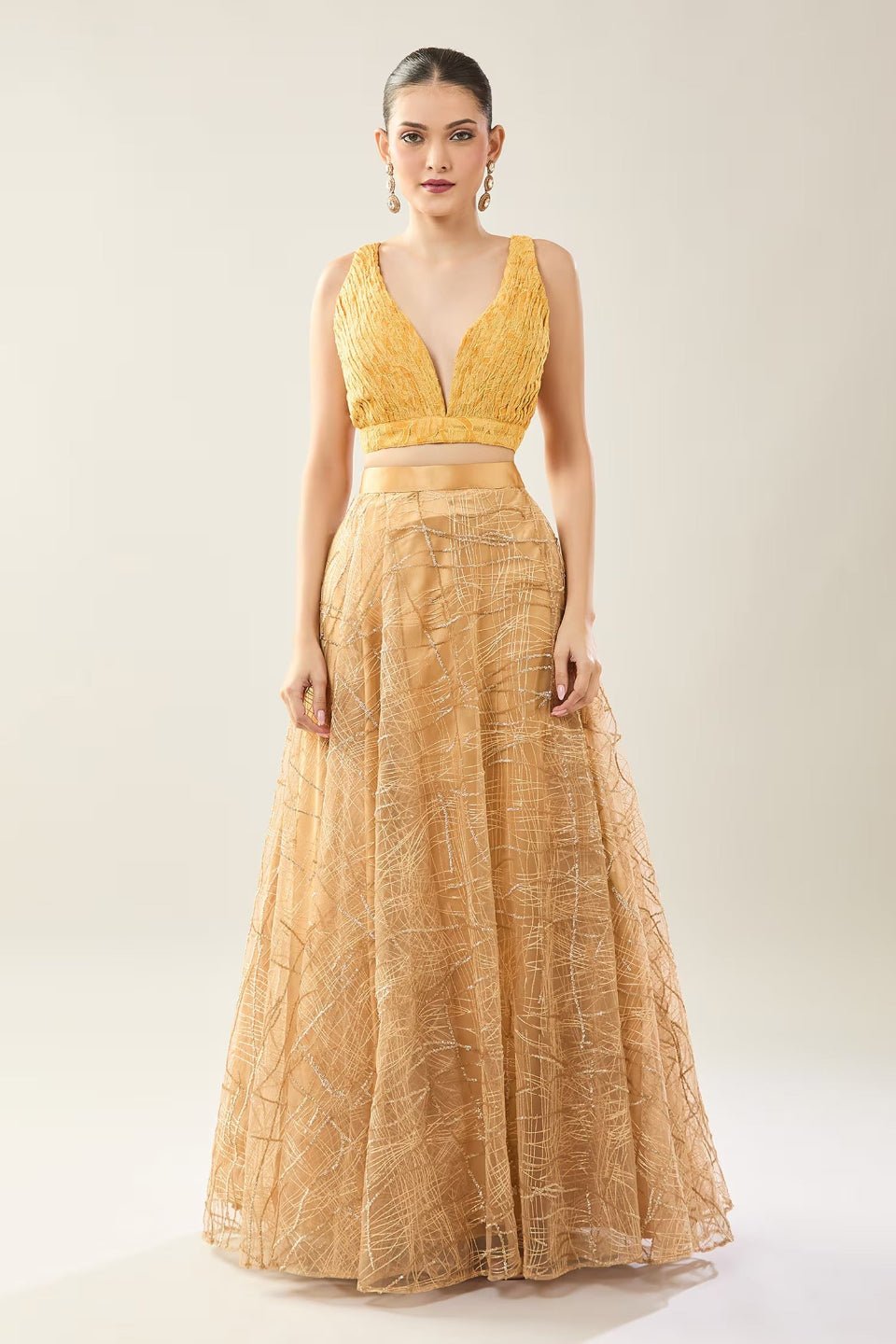 Designer Wear Yellow Lehenga Set With Dupatta - Simaaya